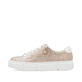 Goldene Rieker Damen Sneaker Low N5917-90 mit einem Reißverschluss. Schuh Außenseite.