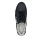 Blaue Rieker Damen Sneaker Low N1313-14 mit Reißverschluss sowie Extraweite H. Schuh von oben.