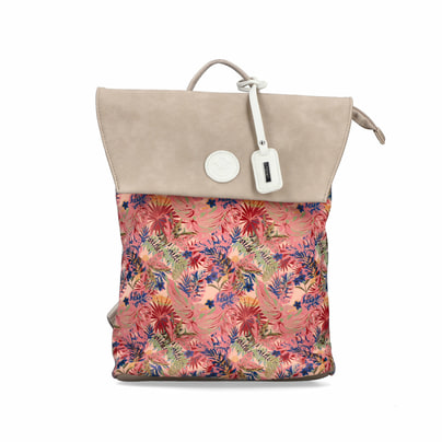 Rieker Rucksack H1386-90 in Bunt mit mit Weboptik, Reißverschluss und Laptopfach. Getragen.
