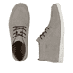 Beige Rieker Herren Kurzstiefel B2303-60 mit moderner Spannnaht sowie Schnürung. Schuh von oben, liegend.