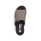 Mehrfarbige Rieker Damen Pantoletten 62768-90 mit der Extraweite H. Schuh von oben.