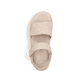 Beige Rieker Damen Riemchensandalen 61550-60 mit einem Klettverschluss. Schuh von oben.