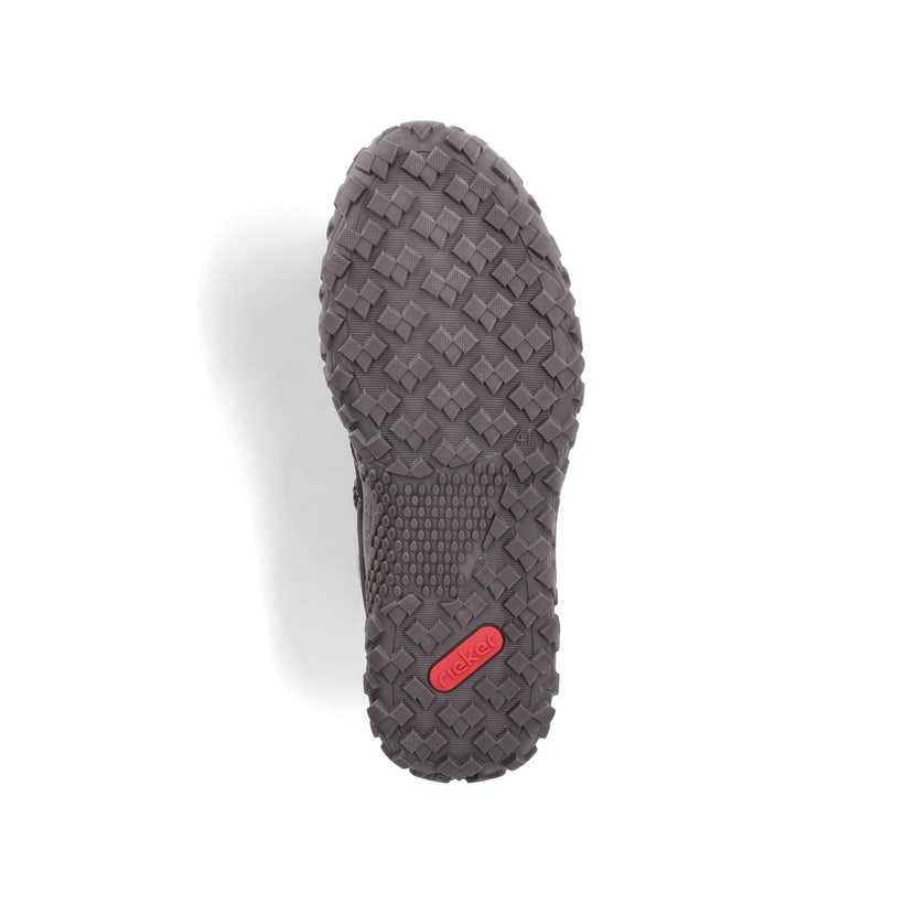 Dunkelbraune Rieker Herren Schnürstiefel 08130-25 mit dem Highflex-Feature. Schuh Laufsohle.