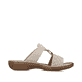 Beige Rieker Damen Pantoletten 60885-62 mit Schmuckelementen. Schuh Innenseite.