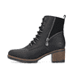 Graugrüne Rieker Damen Schnürstiefel 77431-54 mit Schnürung und Reißverschluss. Schuh Innenseite