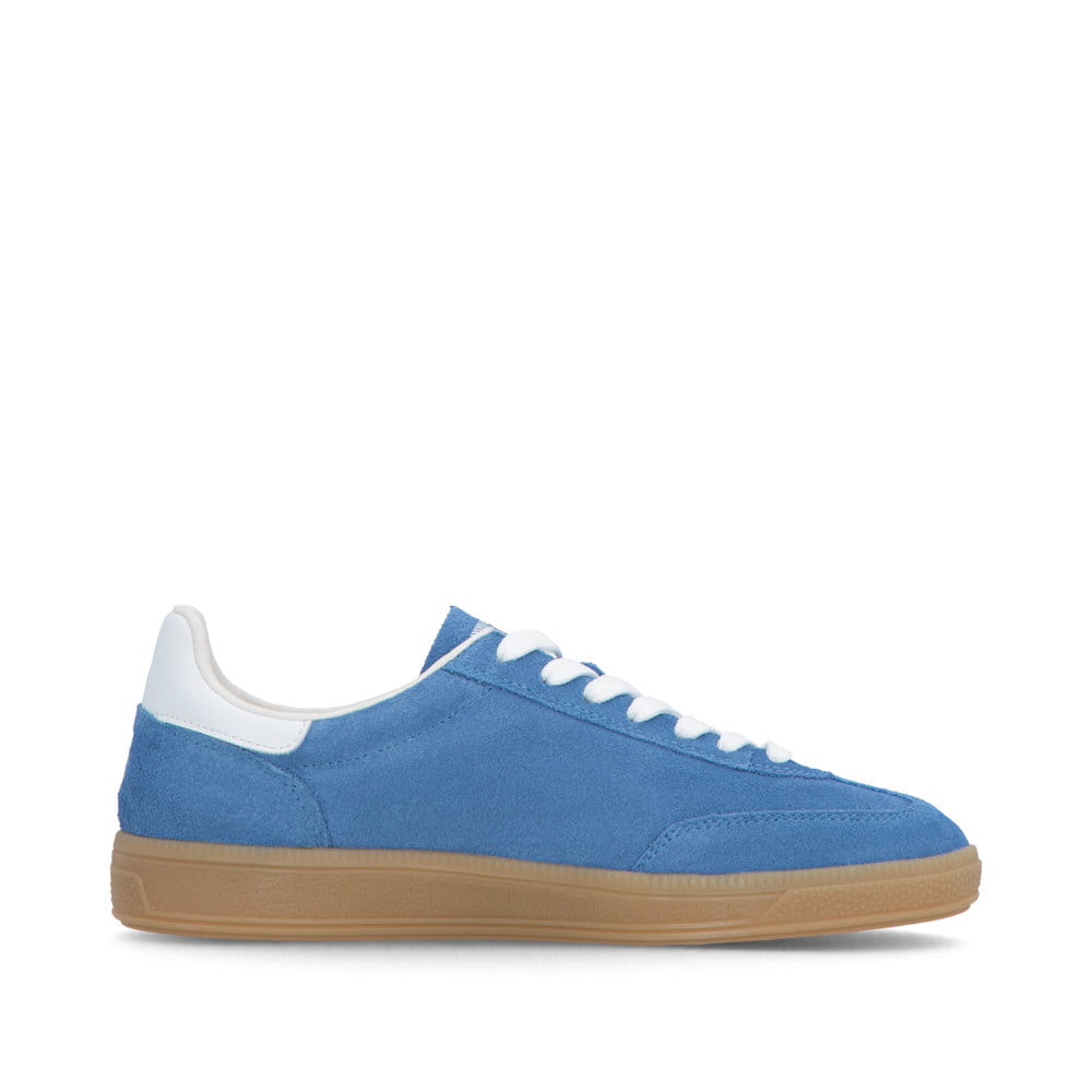 Baskets basses Rieker bleues pour homme U2200-12 avec lacets. Côté intérieur de la chaussure.
