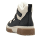 Meeresblaue Rieker Damen Schnürstiefel X8638-14 mit einer robusten Profilsohle. Schuh Innenseite