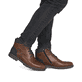 Braune Rieker Herren Schnürstiefel 13740-24 mit wasserabweisender TEX-Membran. Schuh am Fuß.
