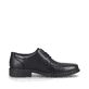 Mitternachtsschwarze Rieker Herren Schnürschuhe B0013-00 mit einer leichten Sohle. Schuh Innenseite