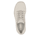 Beige vegane Rieker Damen Schnürschuhe 45222-60, Barfußschuhe mit Einlegesohle. Schuh von oben.