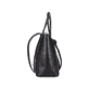 Rieker Damen Shopper H1524-00 in Tiefschwarz-Feuerrot aus Kunstleder mit Reißverschluss. Shopper rechtsseitig.