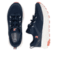 Blaue Rieker Sport Damen Sneaker Low W4502-14. Schuh von oben, liegend.