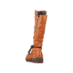 
Karamellbraune Rieker Damen Hochschaftstiefel Z4758-24 mit einer Profilsohle. Schuh von hinten