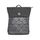 Rieker Damen Rucksack H1391-42 in Staubgrau-Nachtschwarz aus Kunstleder mit Magnetverschluss. Rucksack Vorderseite.