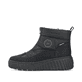 Weiße Rieker Damen Slipper N2162-80 mit Gummischnürung sowie geprägtem Logo. Schuh Außenseite gespiegelt.