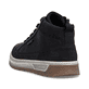 Schwarze Rieker Herren Sneaker High 37006-00 mit einem Reißverschluss. Schuh von hinten.