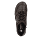 Dunkelbraune Rieker Damen Kurzstiefel 52557-25 mit einem Reißverschluss. Schuh von oben.