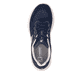 Blaue Rieker Sport Damen Sneaker Low W4401-15. Schuh von oben.