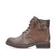 Braune Rieker Damen Schnürstiefel 94712-25 mit wasserabweisender TEX-Membran. Schuh Außenseite.