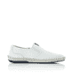 Weiße Rieker Herren Slipper B4551-81 mit einem Gummizug sowie Komfortweite G 1/2. Schuh Innenseite.