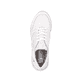 Weiße Rieker Damen Sneaker Low 42501-80 mit super leichter und flexibler Sohle. Schuh von oben.