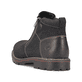 
Graphitschwarze Rieker Herren Kurzstiefel 37770-00 mit einer robusten Profilsohle. Schuh von hinten