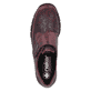 Mocassins Rieker rouges femme 537C0-35 en cuir lisse avec motif cachemire. Semelle extérieure de la chaussure.