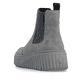 Chelsea Boots Rieker grises pour femme N2553-40 avec fermeture éclair. Chaussure vue de dessus.