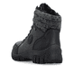 Schwarze Rieker Damen Schnürstiefel Z7230-00 aus Glattleder. Schuh von hinten.
