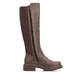 Braune Rieker Damen Hochschaftstiefel 72657-22 mit einem Reißverschluss. Schuh Innenseite.