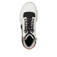 Weißschwarze Rieker Damen Schnürstiefel 45904-60 mit einem Reißverschluss. Schuh von oben.
