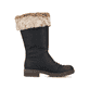 Nachtschwarze Rieker Damen Hochschaftstiefel Z4751-00 mit einer robusten Profilsohle. Schuh Innenseite