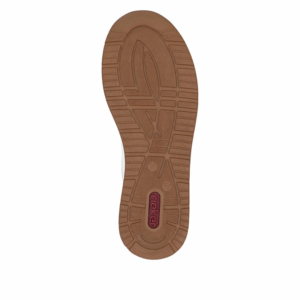 Mehrfarbige Rieker Damen Sneaker Low N8114-90 mit einem Reißverschluss. Schuh Laufsohle.