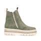 Hellgrüne Rieker Damen Chelsea Boots Y6271-54 mit einem Reißverschluss. Schuh von hinten.
