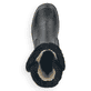 
Tiefschwarze Rieker Damen Kurzstiefel Z68M1-01 mit einer schockabsorbierenden Sohle. Schuh seitlich schräg
