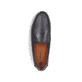 Glanzschwarze Rieker Herren Slipper 09557-00 mit der Komfortweite G 1/2. Schuh von oben.