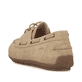 Beige Rieker Damen Schnürschuhe 43800-60 mit einer herausnehmbaren Einlegesohle. Schuh von hinten.