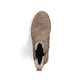 Taupefarbene Rieker Damen Chelsea Boots Z8960-25 mit einem Reißverschluss. Schuh von oben.