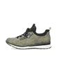 
Khakigrüne Rieker Damen Slipper 54470-55 mit Elastikeinsatz sowie einer leichten Sohle. Schuh Außenseite