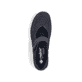 Blaue Rieker Ballerinas 48996-14 mit modernen Ziernähten sowie Klettverschluss. Schuh von oben.