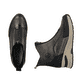 Bronzene Rieker Damen Kurzstiefel N9381-60 mit Metallic-Finish. Schuh von oben, liegend.