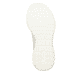 Beige vegane Rieker Damen Slipper M5358-60 mit Gummizug sowie der Komfortweite G. Schuh Laufsohle.