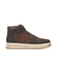 Braune Rieker Herren Sneaker High 38540-25 mit wasserabweisender TEX-Membran. Schuh Außenseite gespiegelt.