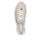 Goldene Rieker Damen Sneaker Low N5917-90 mit einem Reißverschluss. Schuh von oben.