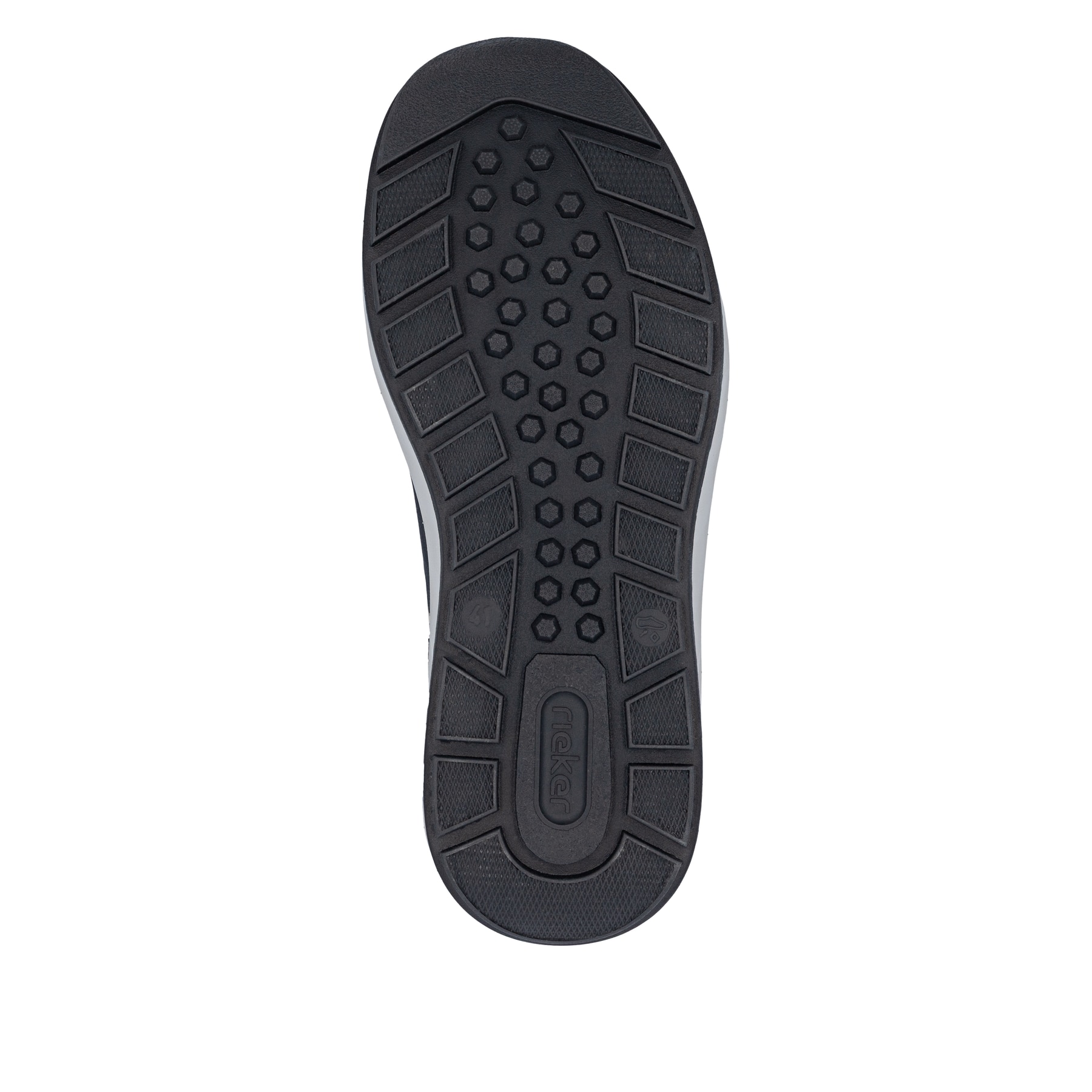Dunkelblaue Rieker Herren Schnürschuhe 11505-14 mit einem Reißverschluss. Schuh Laufsohle.