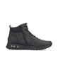 Schwarze Rieker Herren Schnürstiefel B1024-00 mit Rieker Air Sohlenfenster. Schuh Innenseite.