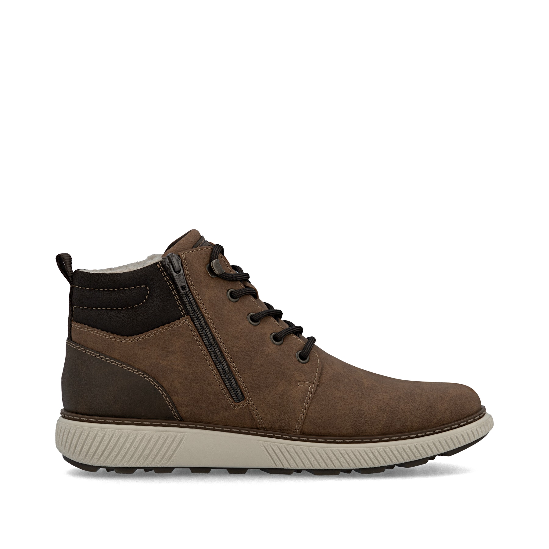 Bottes à lacets Rieker marron pour homme B3302-24 avec membrane RiekerTEX. Intérieur de la chaussure.
