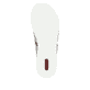 Beige Rieker Damen Pantoletten V0689-63 mit Strasssteinen. Schuh Laufsohle.