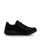 Baskets basses Rieker noires pour femmes 59501-00 avec fermeture éclair. Côté intérieur de la chaussure.