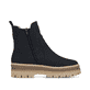 Dunkelblau-beige Rieker Damen Chelsea Boots Y6260-14 mit einem Reißverschluss. Schuh Innenseite.